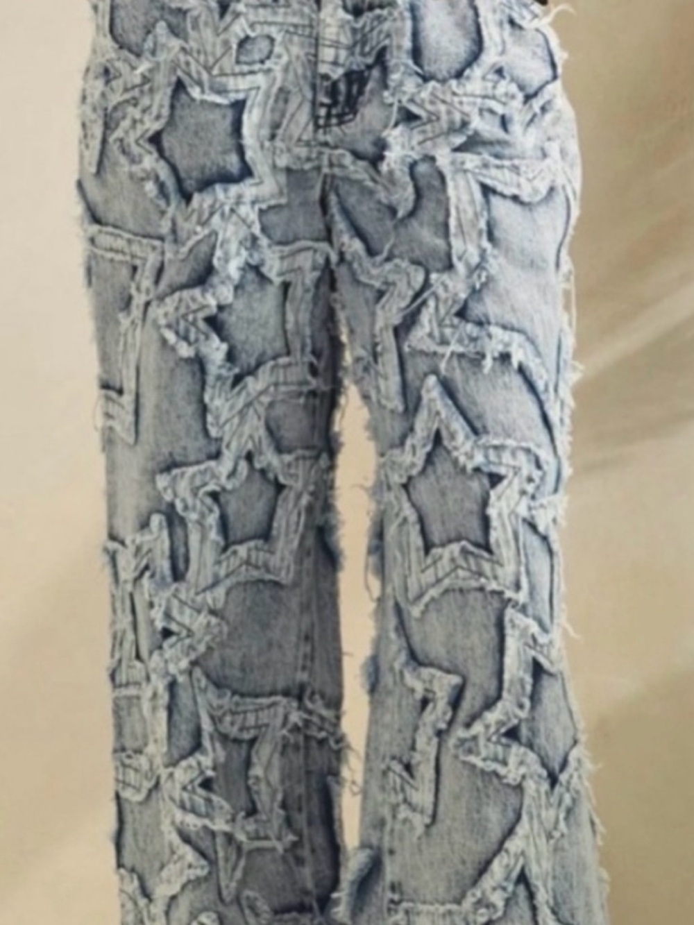 Oli & Hali ”Star Party”  Star-Appliqué Wide Leg Jeans ~ Size XL ~ NWOT - Picture 3 of 15